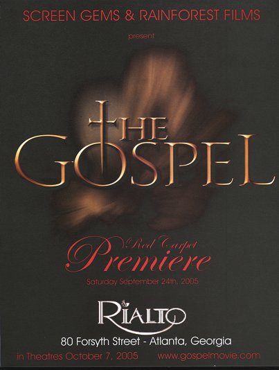 The Gospel premiere program front